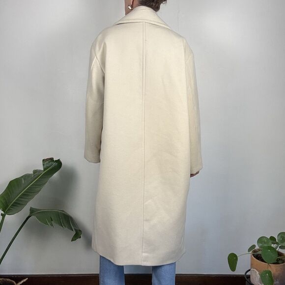 Zara Woman Vanilla Cream Long Double Breasted Overcoat - Picture 5 of 16